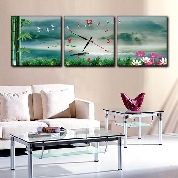 - Đồng hồ treo tường bộ ghép, tranh đồng hồ trang trí nội thất nhà đẹp độc lạ