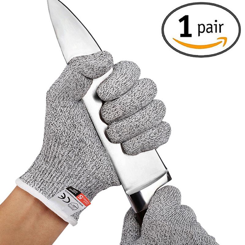 Găng tay chống cắt an toàn HPPE cấp 5 Công nghiệp có độ bền cao Nhà bếp Làm vườn Chống trầy xước Cắt kính Đa năng