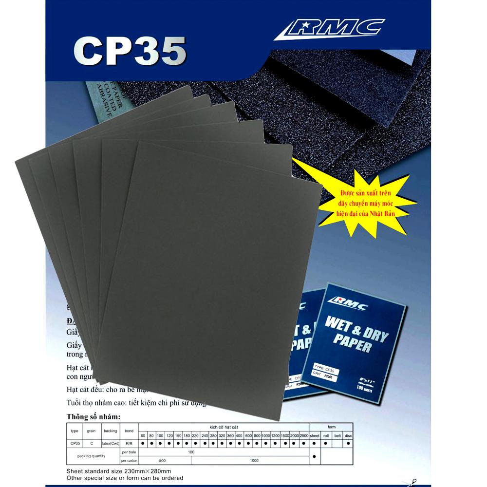 Xấp 5 tờ nhám Nhật A4 RMC độ hạt P240
