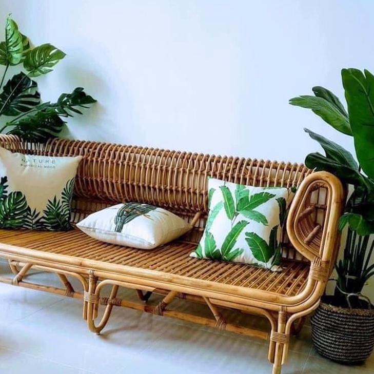 Ghế sofa mây đan tự nhiên trang trí nhà cửa BHWH CR-M028 nhiều kích thước