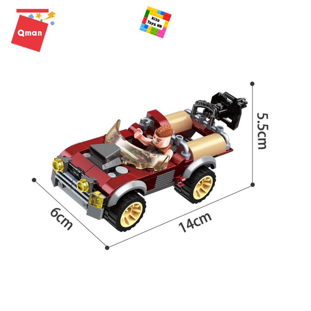 Đồ Chơi Lắp Ráp Quân Sự Qman 3208 Máy Bay Phi Cơ 648 Chi Tiết 5 Minifigures Cho Trẻ Từ 6 Tuổi