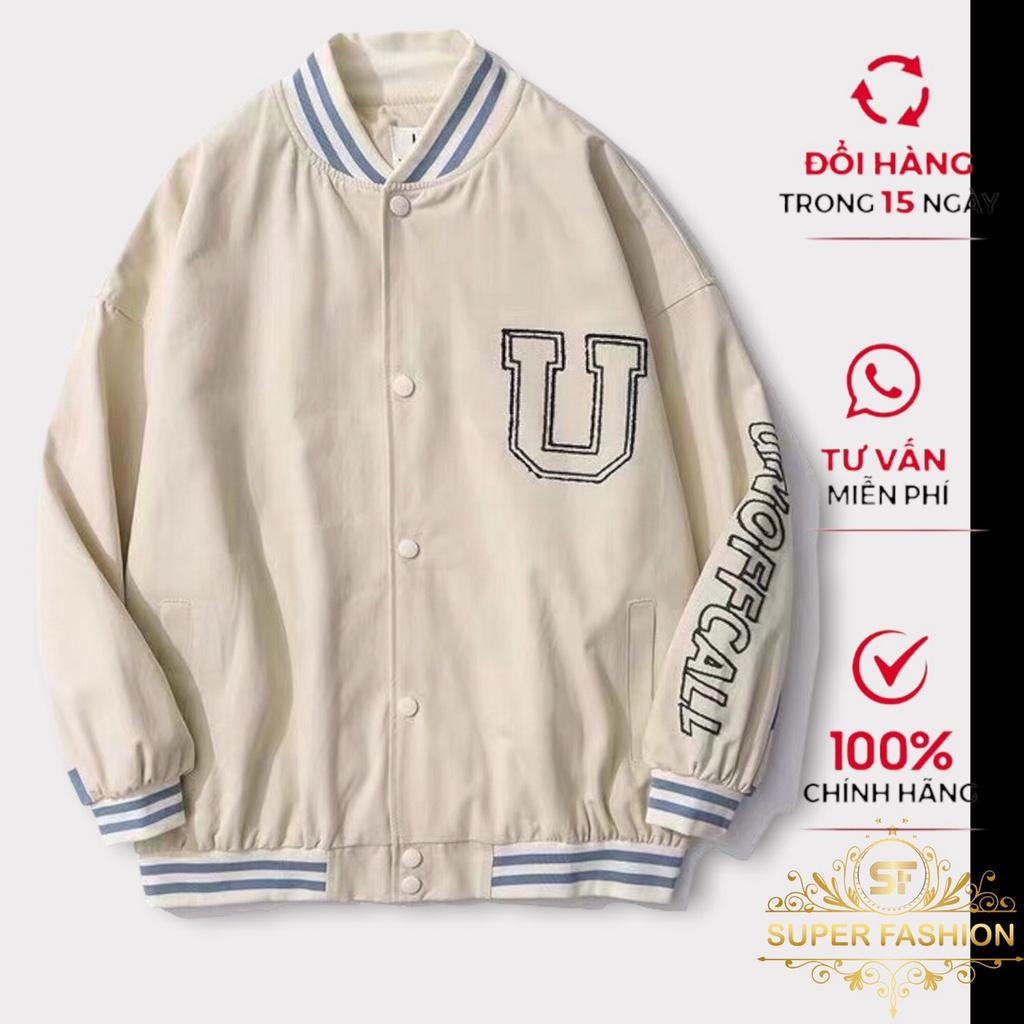 Áo Khoác Dù Bomber Nam Nữ in Chữ U Phong Cách Thời Trang Trend FASHION