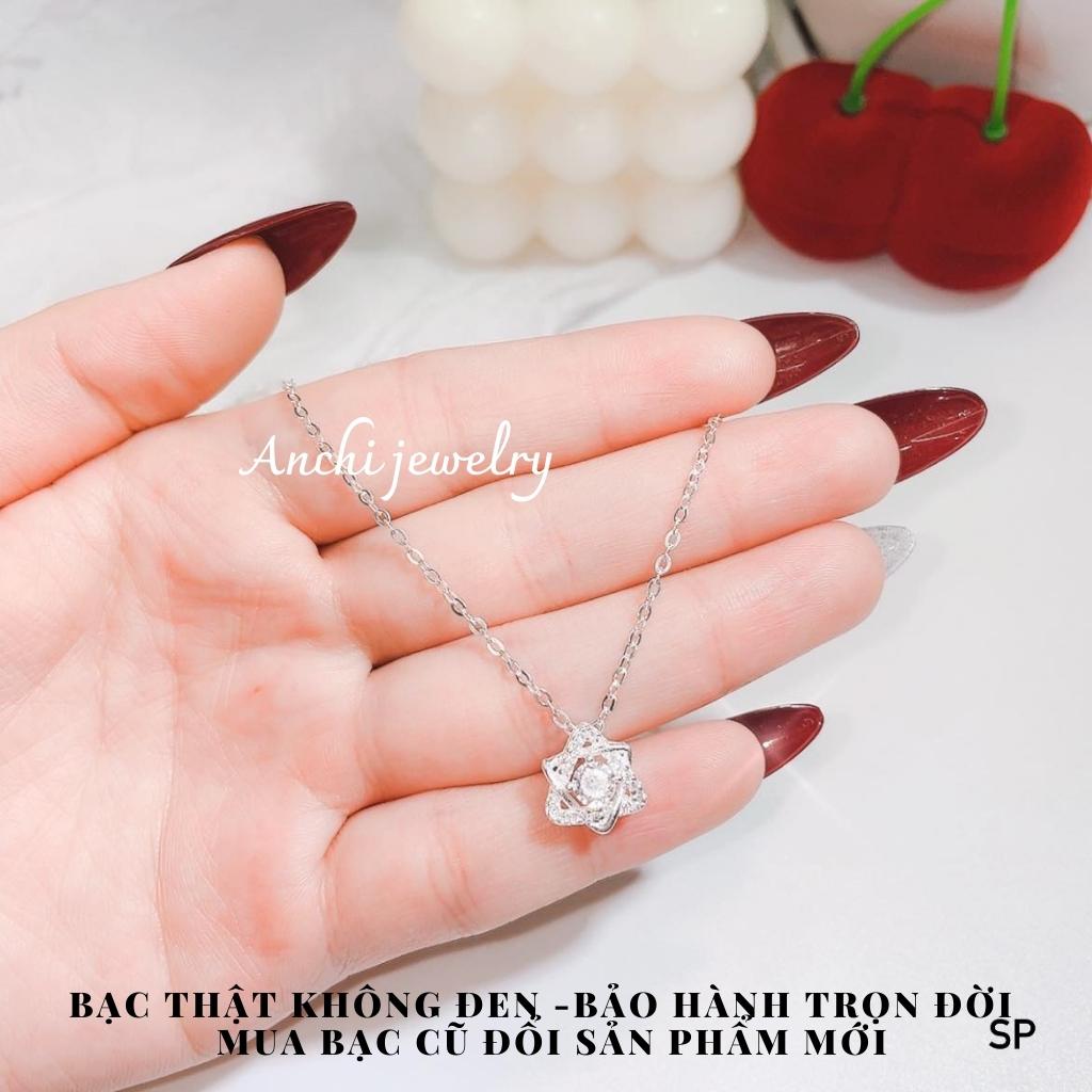 Dây chuyền bạc mặt ngôi sao,Dây chuyền nữ trẻ trung thanh lịch,Anchijewelry