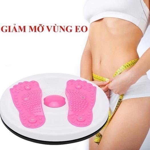 Đĩa xoay eo bàn chân có các hạt massage vừa giúp lưu thông khí huyết, vừa giúp đứng chắc chắn, an toàn cho người tập - Thiết bị tập thể thao tại nhà cho nam và nữ