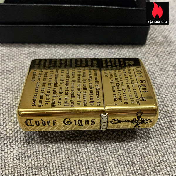 Bật Lửa Zippo Brass 254B Khắc Thanh Kiếm Và Đầu Lâu 5 Mặt – Zippo 254B.Tkdl