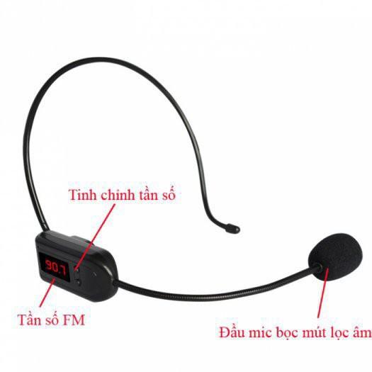 Microphone không dây gài tai FM - Dùng cho máy trợ giảng, Hướng dẫn viên, Nhân viên bán hàng- GIÁ SỐC