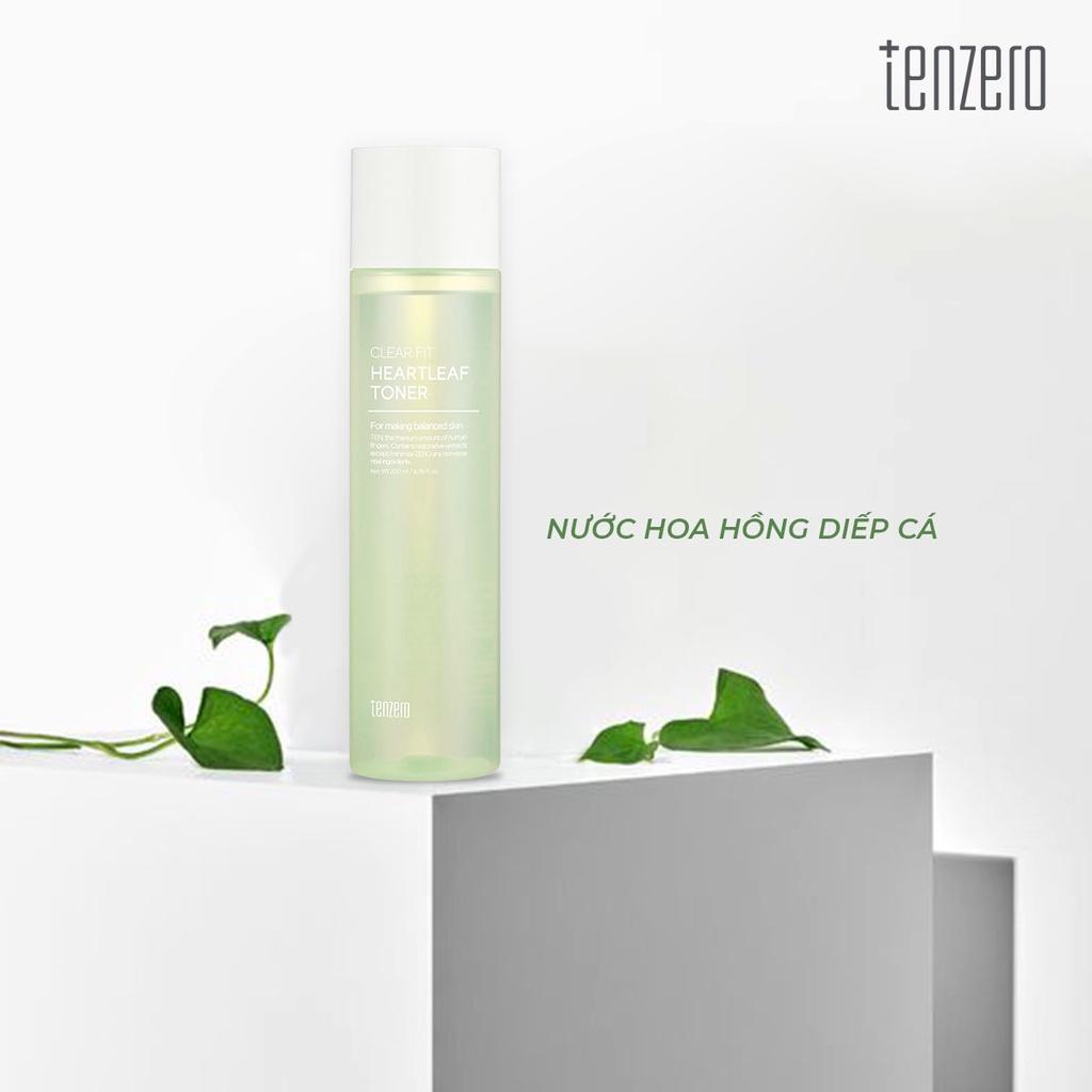 Bộ 4 sản phẩm ngăn ngừa nếp nhăn, dưỡng ẩm Tenzero Clear Fit Heartleaf