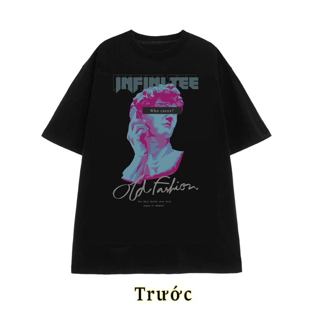 Áo thun in hình OLD FASION FNI11, Thun 100% COTTON - form rộng UNISEX. Nữ