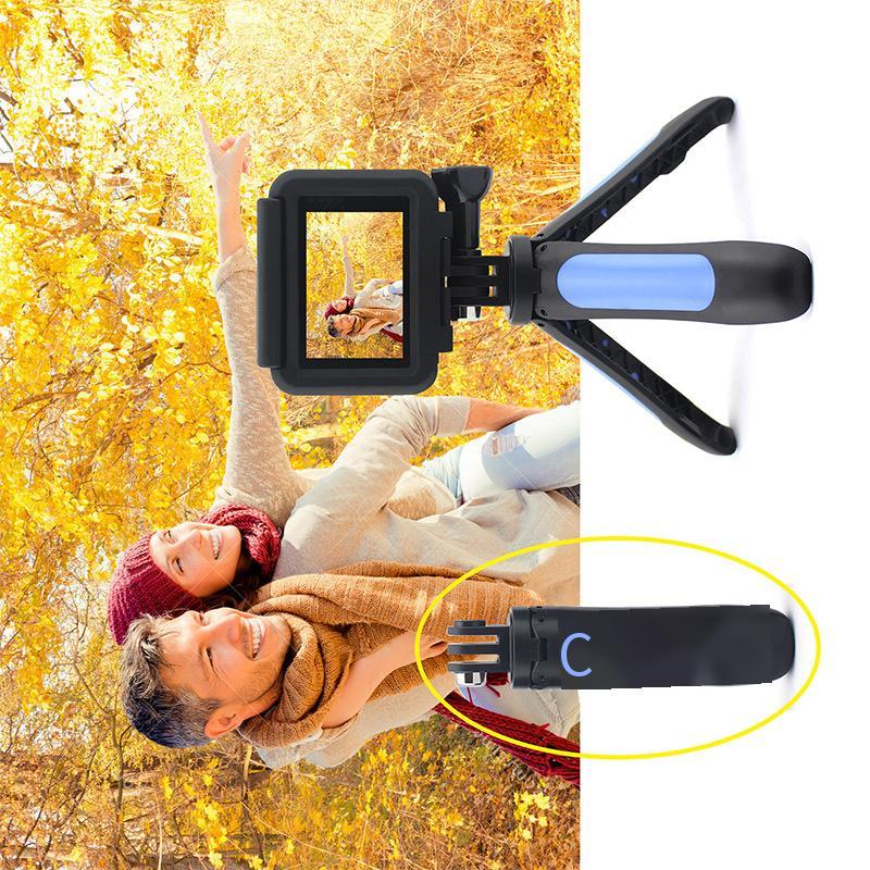 Khuyến mãi phù hợp cho phụ kiện gopro nối dài mini que tripod máy ảnh selfie stick máy tính để bàn micro hero5/6/7 chân đế