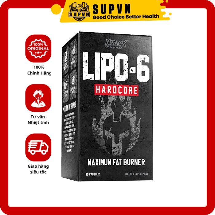LIPO 6 HARDCORE NUTREX RESEARCH  - VIÊN UỐNG HỖ TRỢ ĐỐT MỠ MẠNH MẼ NHẤT