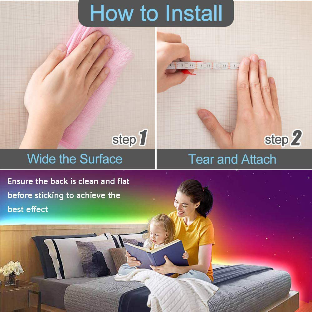 Cuộn Dây 5m/10m Đèn LED Trang Trí RGB 5050 Strip Light miDoctor, Quấn Cây Chống Nước, Trang Trí Phòng, Dán Tường, Bàn Máy Tính, Tạo Không Gian Quay Video Tiktok, Chụp Ảnh, Kèm Remote 44 Phím