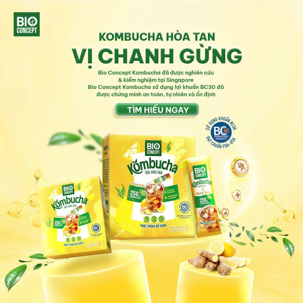 Cozy Trà Kombucha 10 gói x 10g Hộp