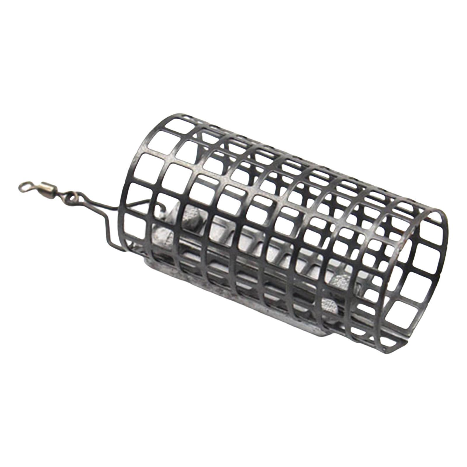 Metal Feeder Cage with Swivel Feeder Holder Round for Carp Fishing Accessory