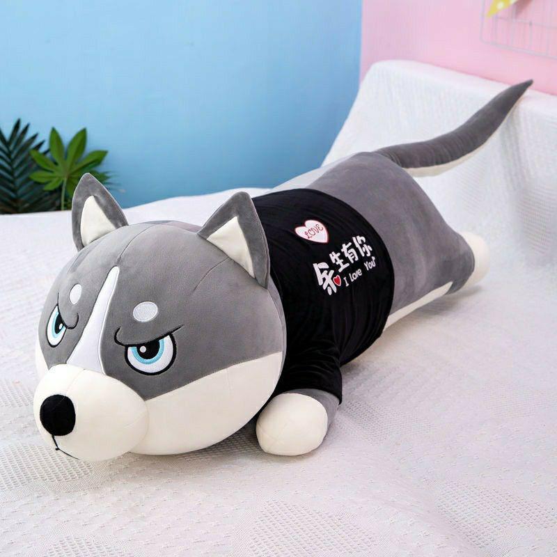 Gấu Bông Chó Husky Siêu To Khổng Lồ _ Chó Husky Siêu Mềm Mịn tạo cảm giác thoải mái khi ôm