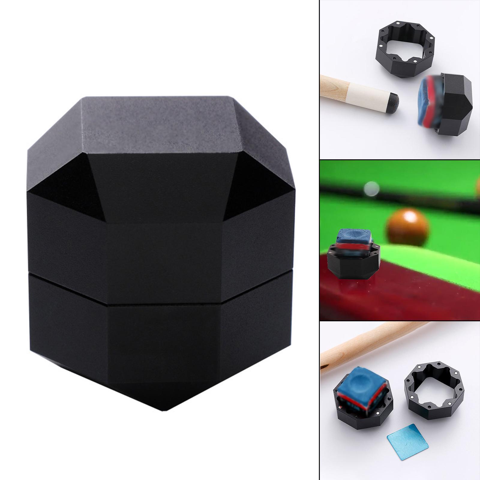 Portable Pool Cue Chalk Holder Billiard Accessories Case Box Container Organizer