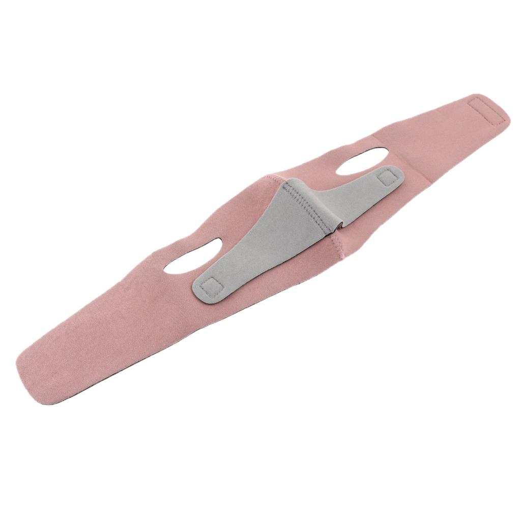 Double Chin Cheek Shaper Strap Belt V Line Face Neck Lifting Band Firming Tool - Pink/Orange