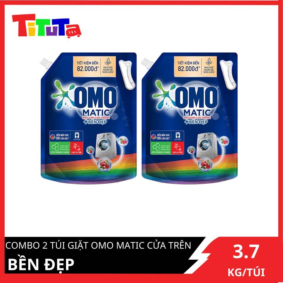 COMBO 2 túi nước giặt OMO Cửa trước Bền Đẹp 3.7kgX2