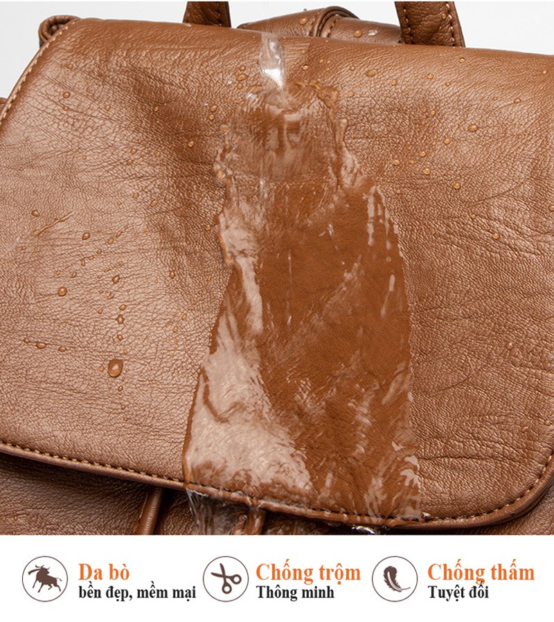 Balô da thật thời trang phong cách trẻ trung - Hàng nhập cao cấp