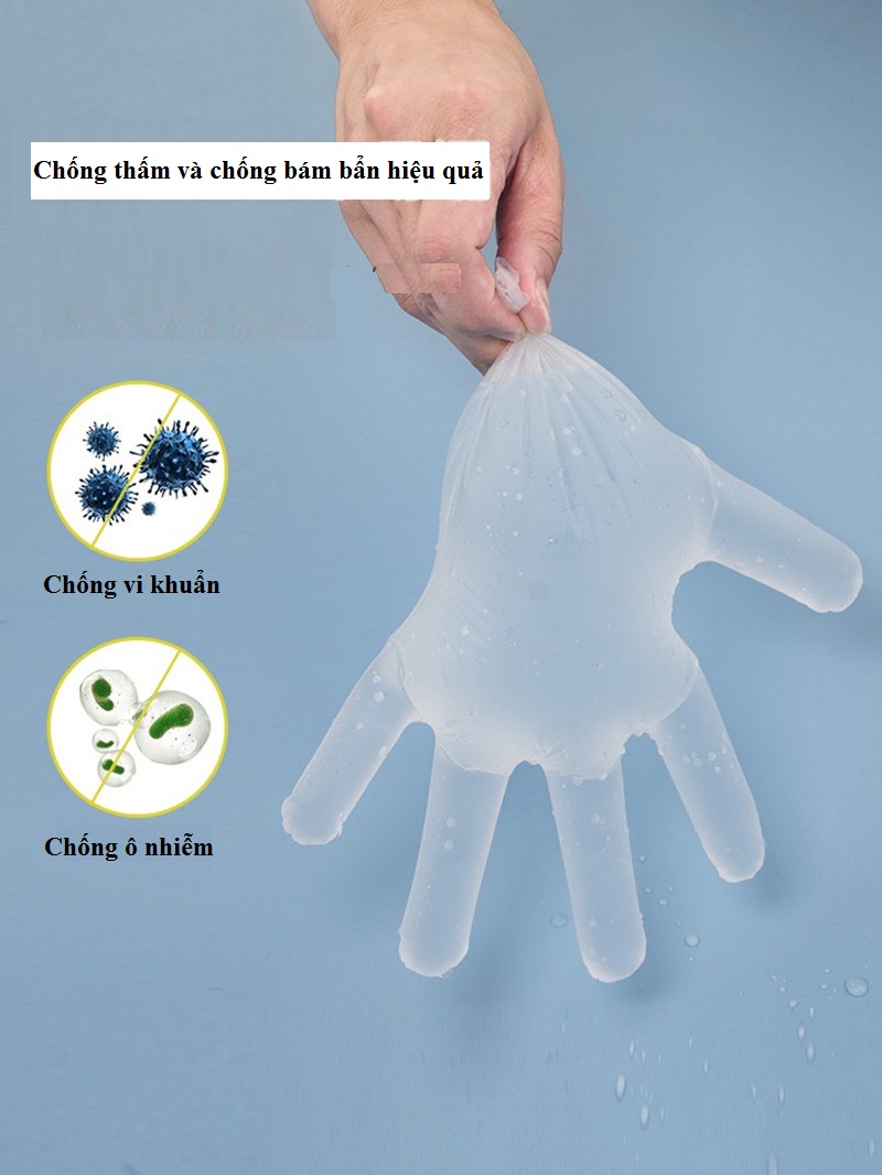 Găng Tay TPE Siêu Dai - Dùng Trong Thực Phẩm - Vệ Sinh (100 Cái/Hộp) - Chính Hãng