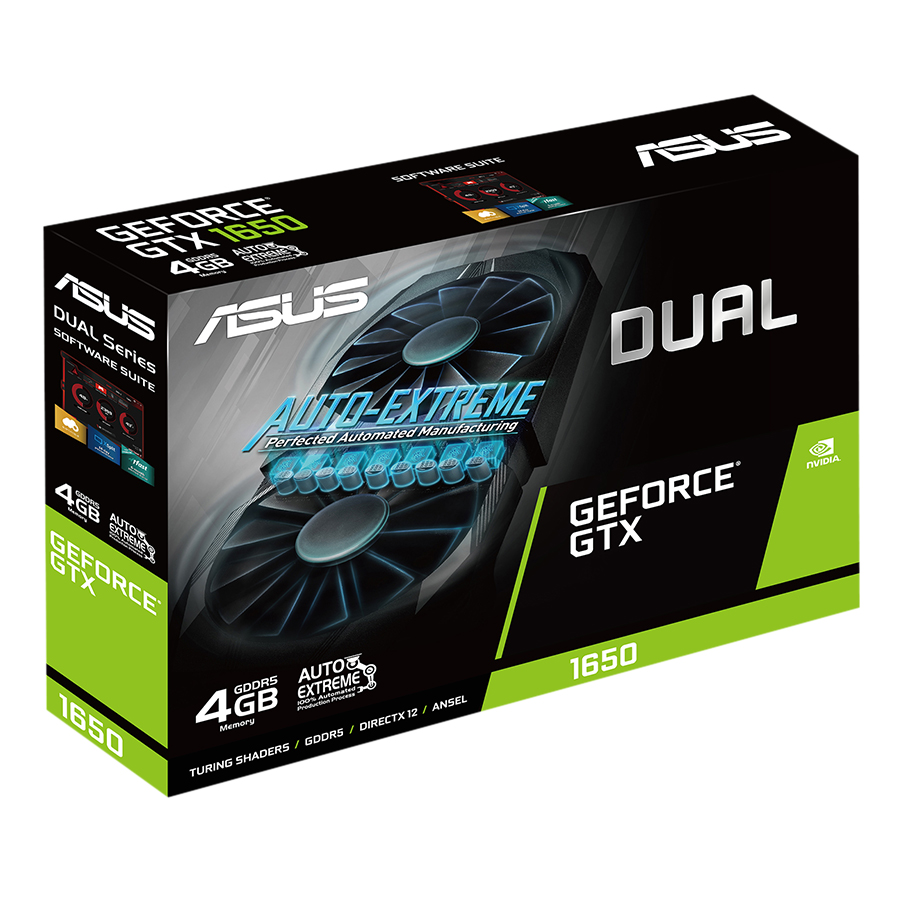 Card Màn Hình VGA ASUS DUAL-GTX1650-4G GDDR5 4GB 128-bit - Hàng Chính Hãng