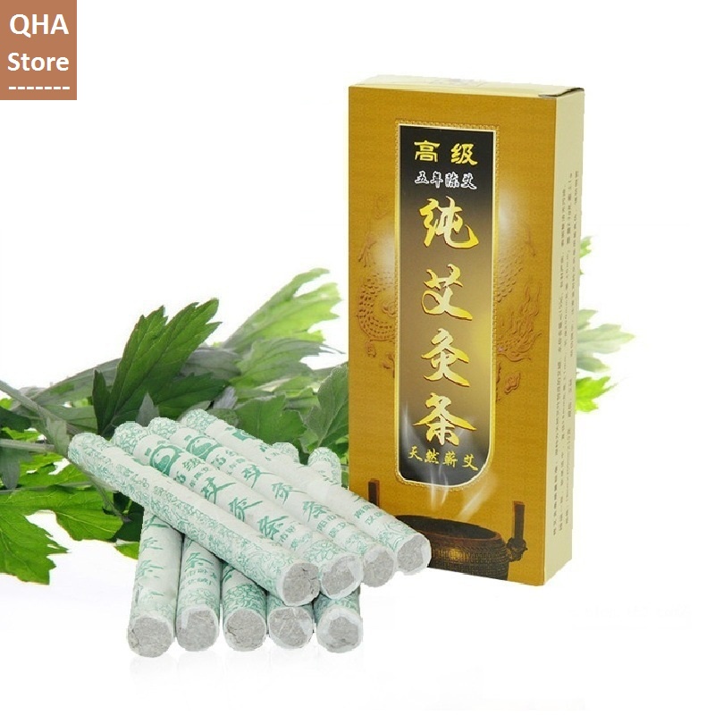 Kẹp giữ hơ ngải cứu + Hộp 10 nhang cứu ngải , ngải đoạn