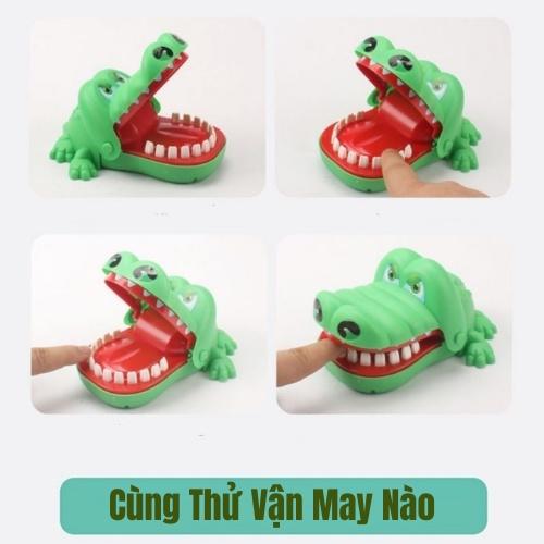 Đồ chơi cá sấu cắn tay loại to cho bé, đồ chơi giải trí khám răng cá sấu Crocodile Dentist