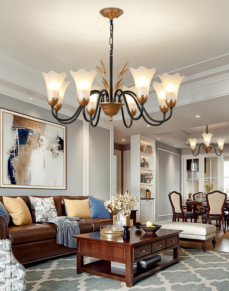 Đèn chùm LED LUXGEN BOE 8 tay trang trí nội thất sang trọng phong cách châu âu