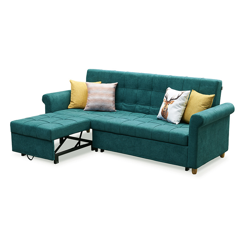 Sofa Giường Kéo Kết Hợp Ghế Sofa Góc Phòng Khách Thiết Kế Mắt Lưới 3 Chiều Đẹp DP-SGK49