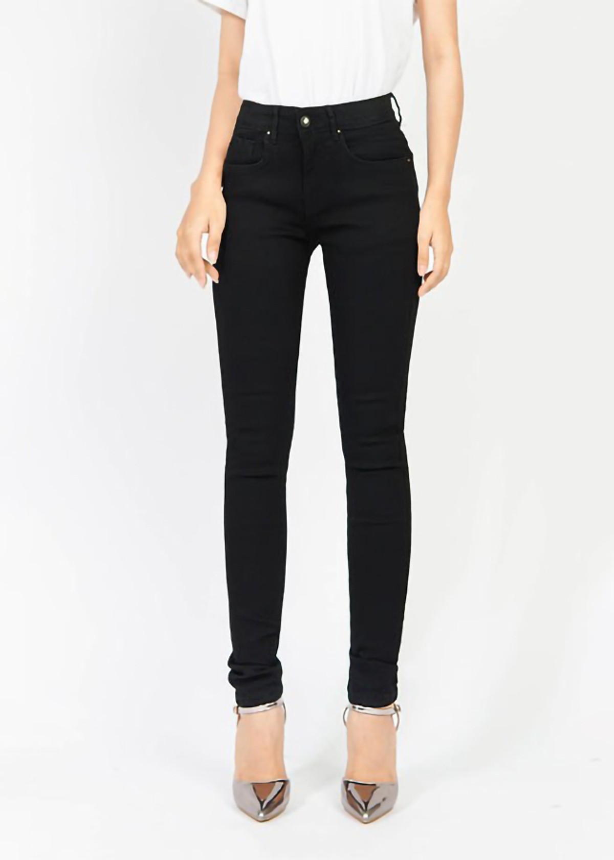 Quần Jeans Nữ Màu Đen Co Giãn Tốt