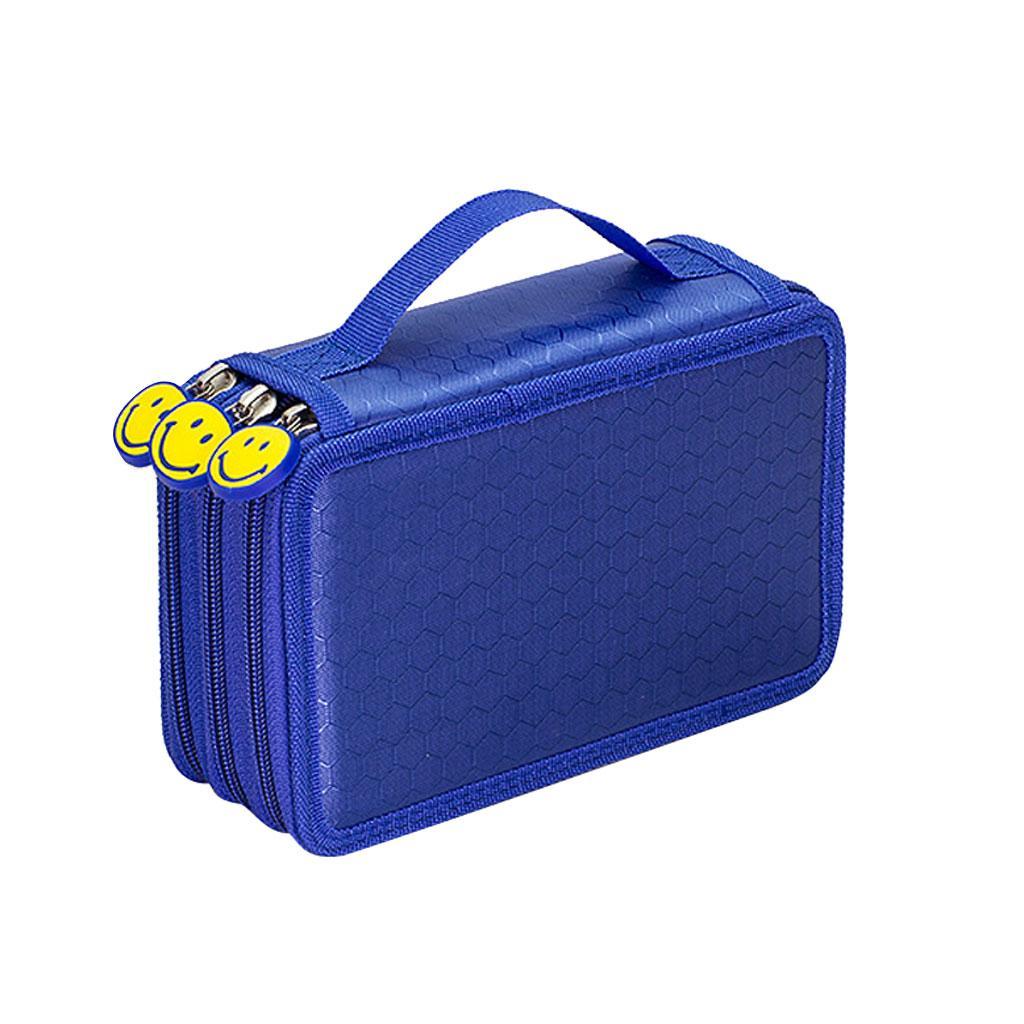 2pcs 3 Layers Insert Organizer Organizer Purse Bag in Bag Cosmetic Storage Makeup Bag Container Organizer Blue & Black