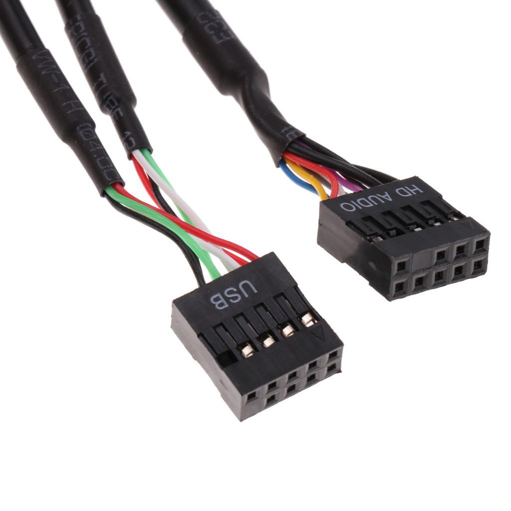 USB Front Panel Hub Dual USB2.0+USB3.0 with 1 HD Audio Output /1 Mic Input