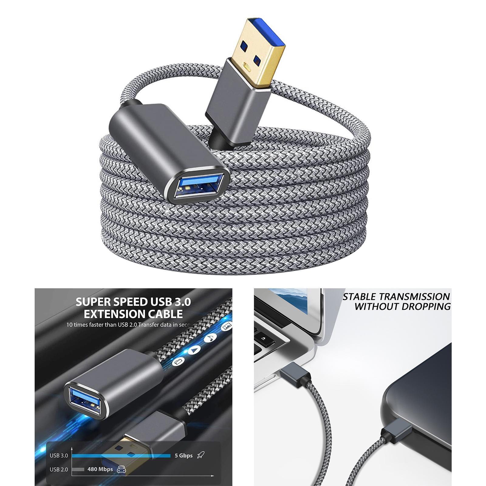 USB 3.0 Extension Cable Portable Extension Cord Durable Data Transfer