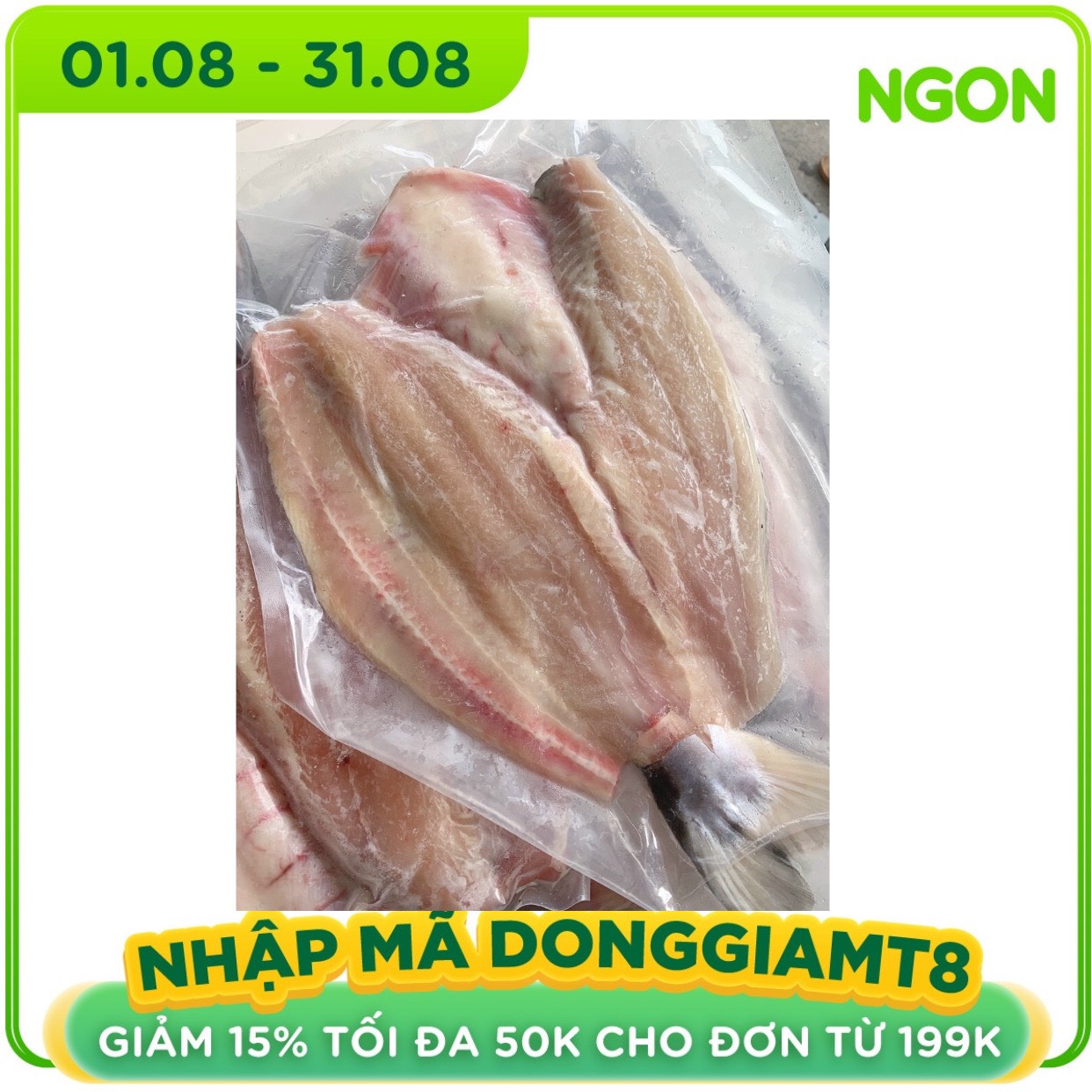 Cá basa 1 nắng - Gói 1kg