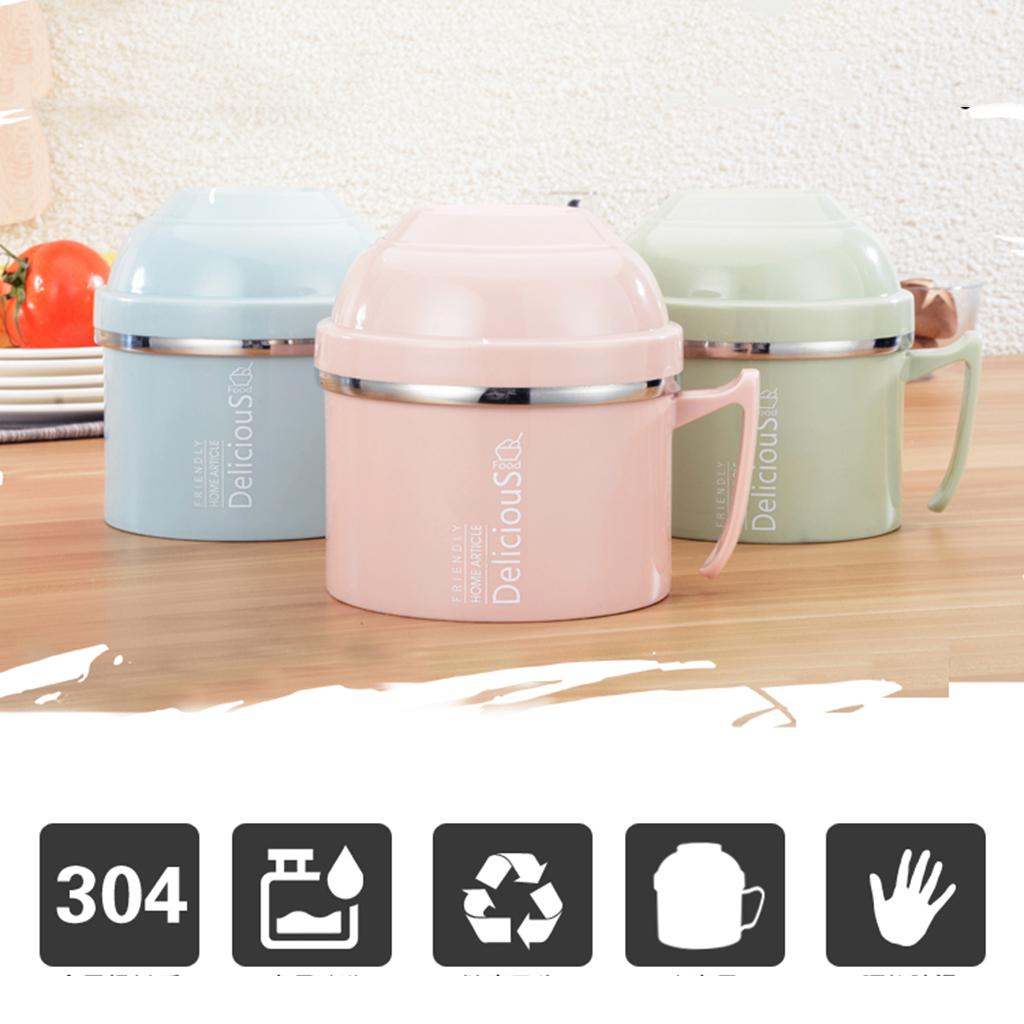 Stainless Steel 3 tier thermal bento Lunch Box Snack Cup w/Soup Bowl
