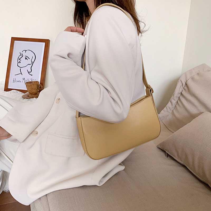 Nữ Túi Xách Tay Nữ Nữ 2021 Sứ Giả Đơn Giản Bolsas Mềm Mại Màu Chất Lượng Mới Đeo Vai Thời Trang Đeo Chéo Túi Xách Cho Nữ Túi Xách Tay
