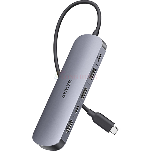 Cổng chuyển đổi Anker Nano 7 in 1 Portable Multi-Function USB-C Hub 4K HDMI 100W A83D2 - Hàng chính hãng