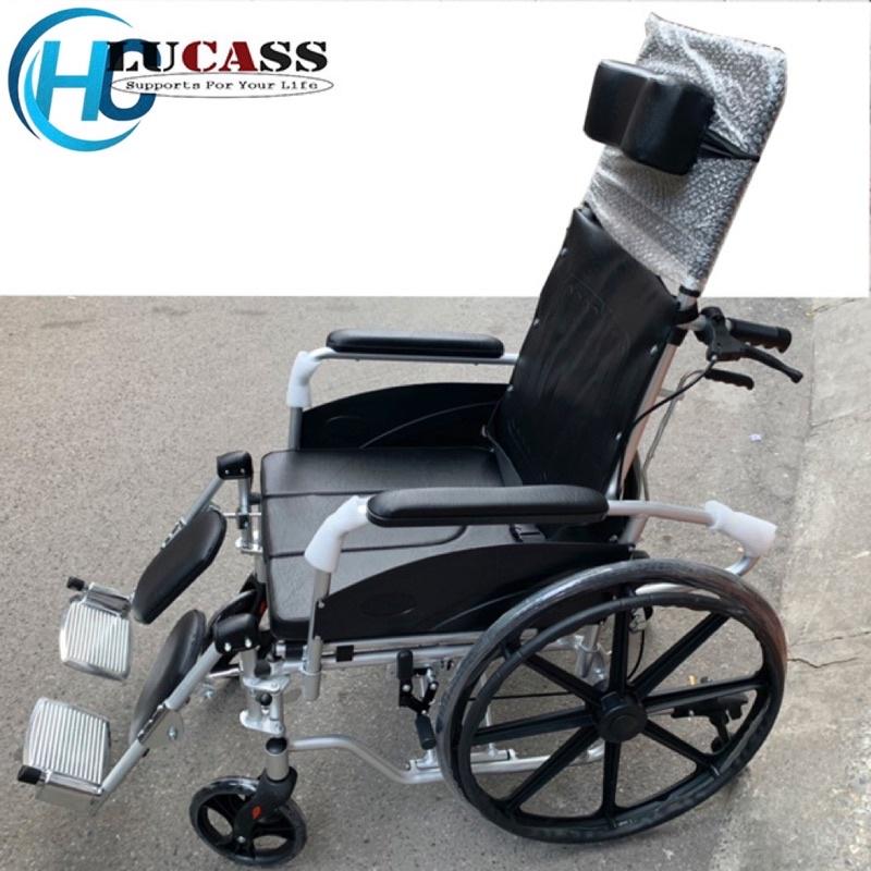 Xe Lăn Nằm Đa Năng cao cấp Lucass X-7L ( X7L ), Khung Nhôm Nhẹ, Bô Vuông, Đệm Simili, Bánh Mâm, Có Thắng (Tiêu chuẩn Mỹ)