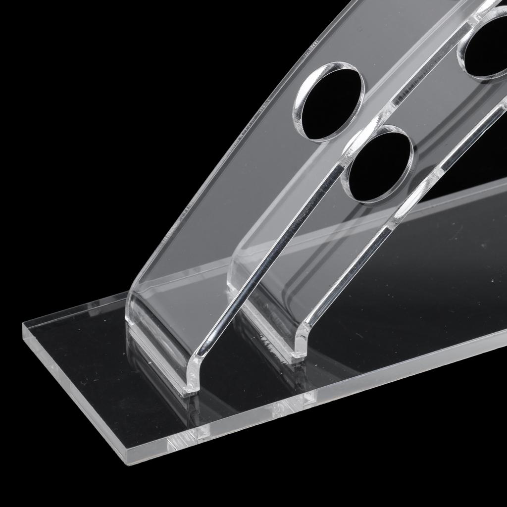 7 Slots Rainbow Acrylic Makeup Brush Holder Rack Pen Pencil Organizer Shelf