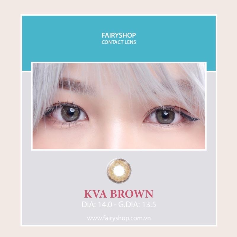 Kính Áp tròng Nobluk brown Kva brown 14.0mm - FAIRY SHOP CONTACT LENS độ 0 đến 8