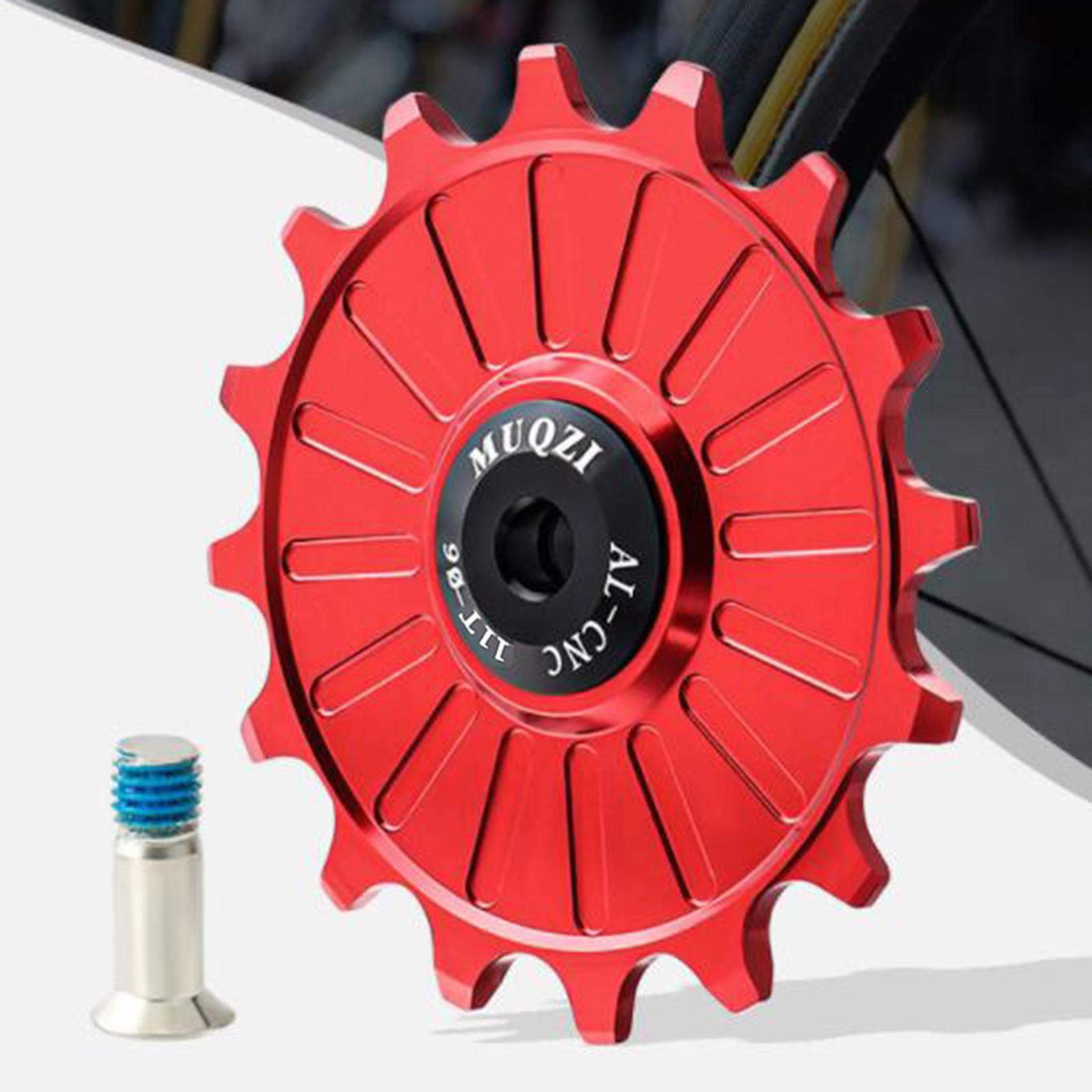 2x Bike Guide Wheel, Aluminum Alloy  Rear Derailleur Jockey Wheel Rear Derailleur Pulley Bike Accessories