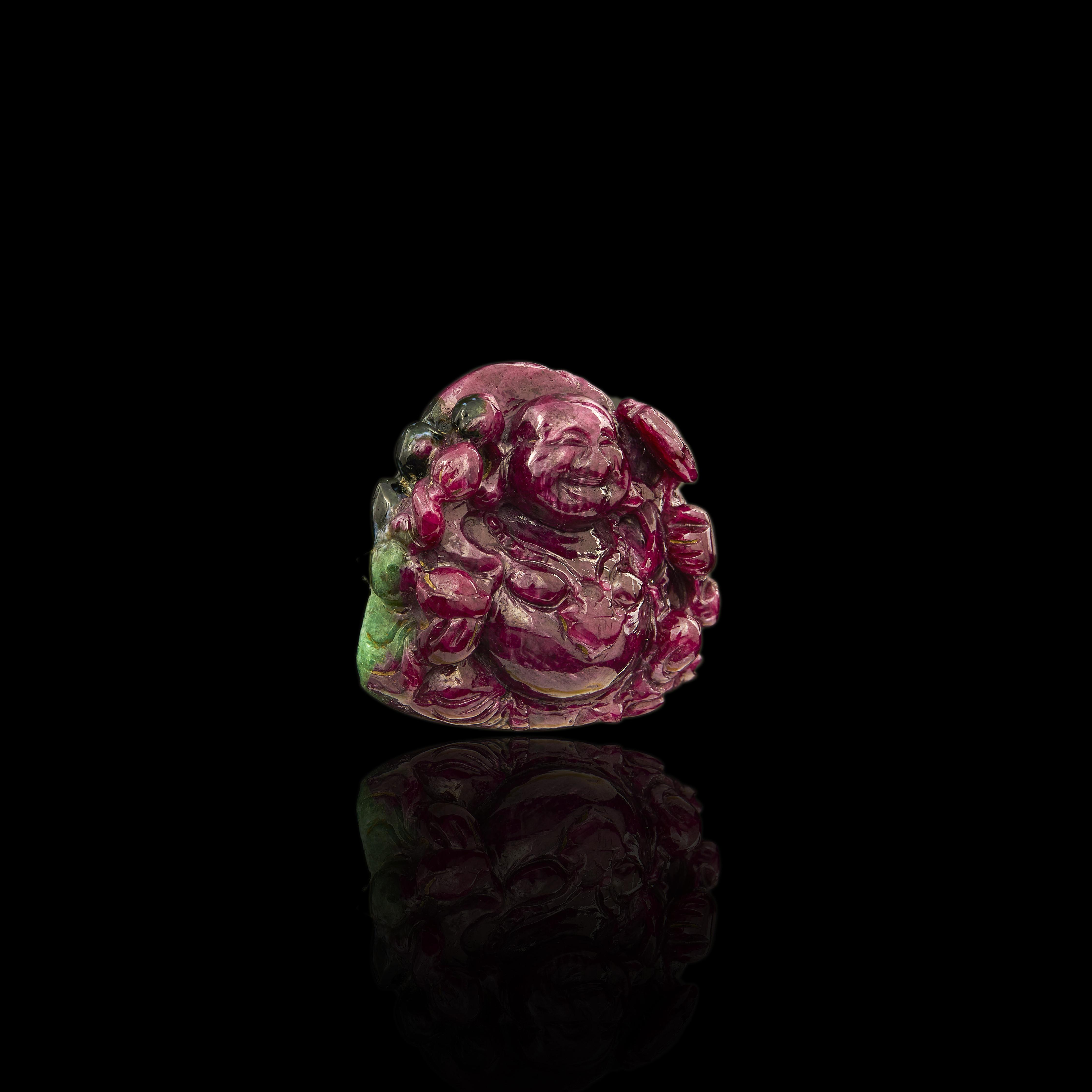 Mặt dây chuyền Phật Di Lặc Ruby #MRB0045 - Tự nhiên thiên nhiên - Cam kết hàng thật 100%