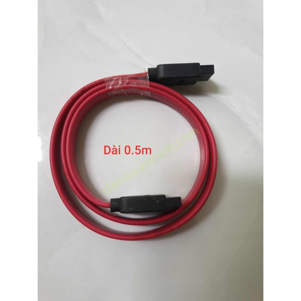 Cáp dữ liệu chuẩn Sata 3.0 chiều dài 0.5m màu đỏ