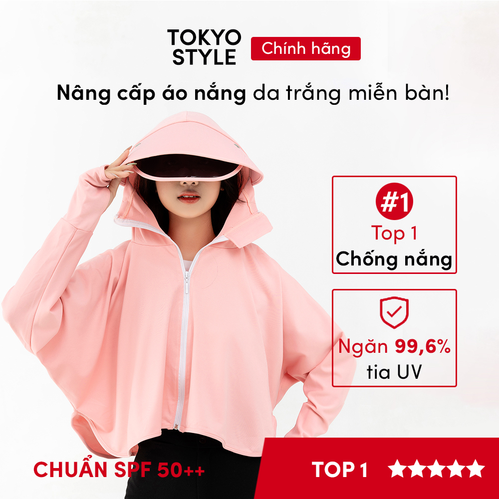 Áo chống nắng Tokyo Style. Áo chống nắng cánh dơi vải cotton Nhật dệt kim cương