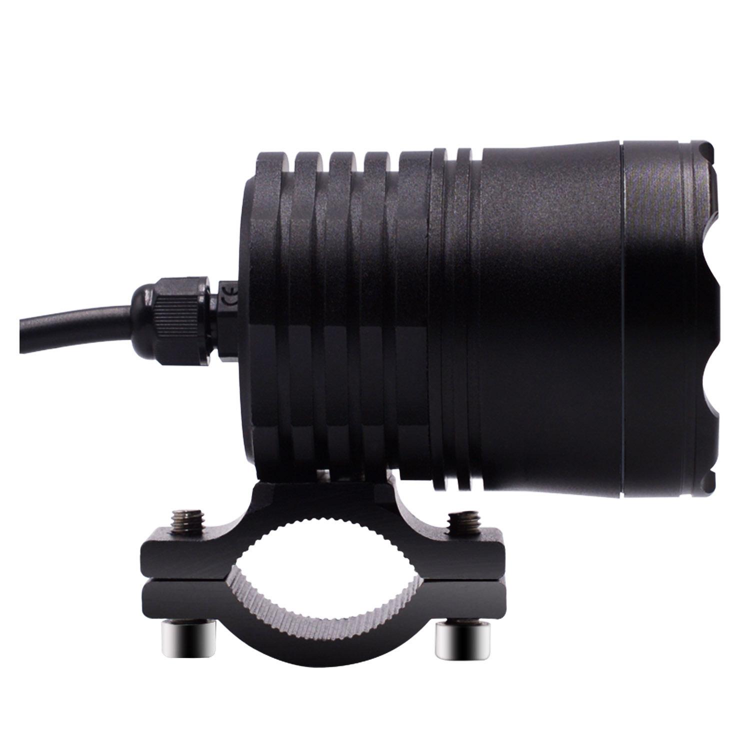 Giao hàng nhanh đèn xe máy luôn sáng đèn pha led hợp kim nhôm bên ngoài chống nước ánh sáng mạnh 6 đèn hạt đèn pha có dây 12v