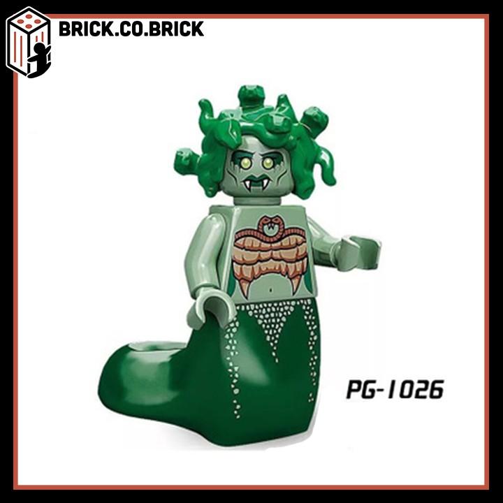 Đồ Chơi Lắp Ráp Mô Hình Nhân Vật Hóa Trang Kì Lân Tượng Nữ Thần Tự Do Medusa minifig nhỏ Vui nhộn PG8061