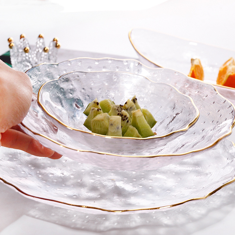 Đĩa Thủy Tinh BOROSILICATE Chịu Nhiệt Cao Kiểu Châu Âu Combo 3 Sets LUXURY - Hàng Nhập Khẩu