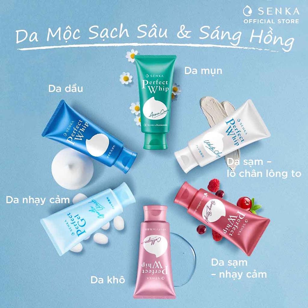 Sữa Rửa Mặt Chiết Xuất Từ Tơ Tằm Cho Da Dầu Và Hỗn Hợp Giúp Sạch Sâu Ẩm Mịn Perfect Whip 120G