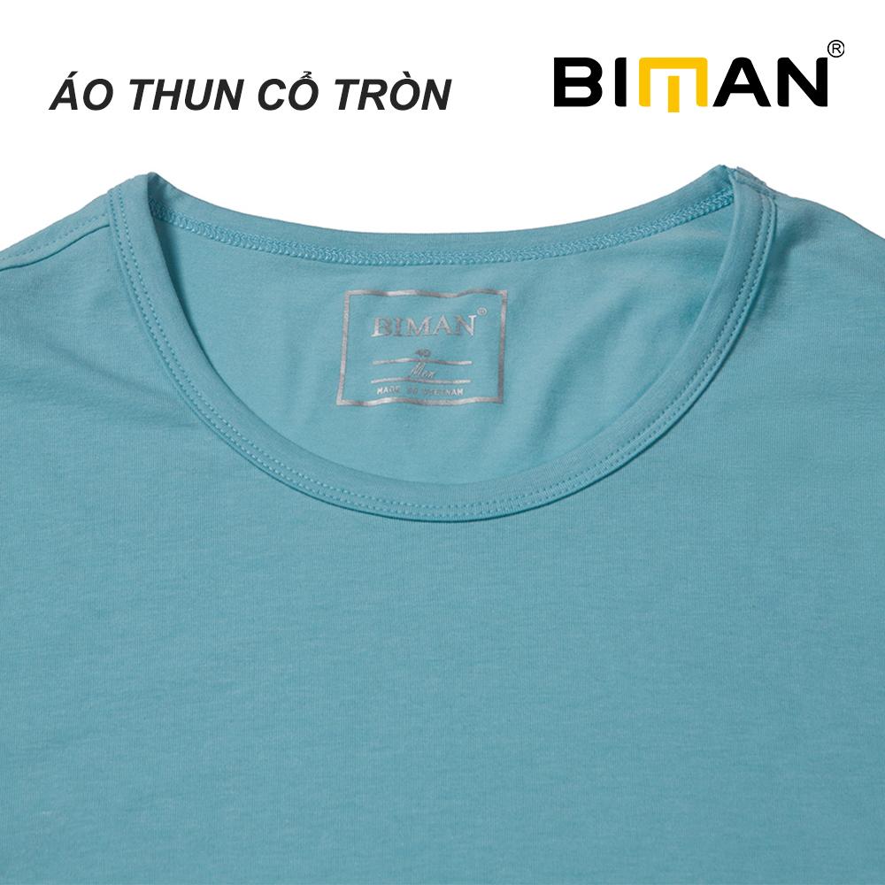 Áo Thun Nam Ngắn Tay Cổ Tròn Chất liệu Cotton  Cao Cấp Trẻ Trung, Thoáng Mát Chính Hãng Biman By BiLuxury 5APKB002XNG