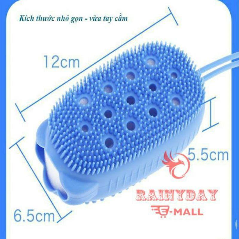 Bông tắm bọt biển chà lưng - cọ lưng Silicon