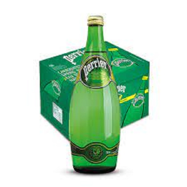 1 thùng tương đương 12 chai nước khoáng thiên nhiên bổ sung ga từ nguồn hiệu Perrier 750ml